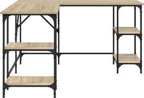 vidaXL Γραφείο Sonoma Δρυς 139 x 139 x 75 εκ. από Επεξεργασμένο Ξύλο