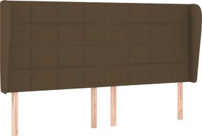 vidaXL Κρεβάτι Boxspring με Στρώμα Σκούρο Καφέ 200x200 εκ. Υφασμάτινο