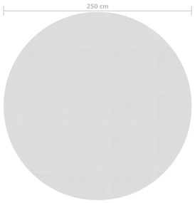 vidaXL Κάλυμμα Πισίνας Ηλιακό Γκρι 250 εκ. από Πολυαιθυλένιο