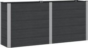 vidaXL Υπερυψωμένη Ζαρντινιέρα Μαύρο 200 x 50 x 91 cm