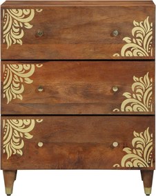 vidaXL Πλαϊνό γραφείο Καφέ 60 x 33 x 75 cm Στερεό ξύλο μάνγκο