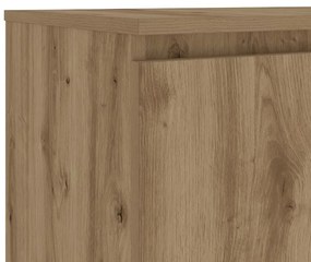 ντουλάπι τηλεόρασης με φώτα LED Artisan Oak Κατασκευασμένο ξύλο - Καφέ