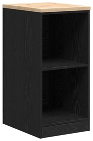 vidaXL ντουλάπια γκαράζ 2 τεμ. Μαύρο από Επεξεργασμένο Ξύλο