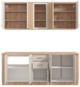 Σύνθεση Κουζίνας BELFORT 200 Artisan Oak - Cashmere 200x51x200εκ. 200x51x200 εκ.