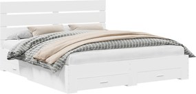 vidaXL Σκελετός Κρεβατιού Λευκό 180 x 200 cm Επεξεργασμένο ξύλο