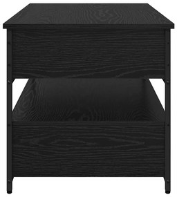 vidaXL Τραπεζάκι σαλονιού με συρτάρι Μαύρη Οξυά 85 x 50 x 50 εκ.