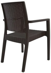 ΠΟΛΥΘΡΟΝΑ ΠΟΛΥΠΡΟΠΥΛΕΝΙΟΥ ΒΑΡΕΩΣ ΤΥΠΟΥ KAGANU DARK BROWN HM5134.09 57x55,5x89 εκ.