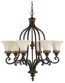 Πολυέλαιος Κρεμαστό Φωτιστικό 6xE27 Καφέ Drawing Room FE-DRAWING-ROOM6 Elstead Lighting FE-DRAWING-ROOM6 Καφέ