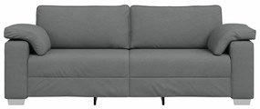 vidaXL Καναπές με μαξιλάρι Σκούρο γκρι 219 x 77 x 82 εκ ύφασμα