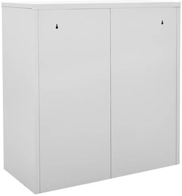 vidaXL Φοριαμοί 2 τεμ. Ανοιχτό Γκρι/Κόκκινο 90x45x92,5 εκ. Ατσάλινοι