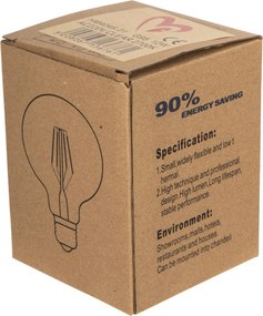 ΛΑΜΠΤΗΡΑΣ GLOBO LED FILAMENT 12W E27 3000K ΔΙΑΦΑΝΟΣ HM4049.01
