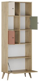 Βιβλιοθήκη Terra Megapap χρώμα florida oak 67x30x181εκ.