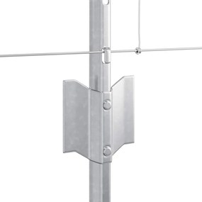 vidaXL Τεντώτο με στήριγμα Ασημί 0,8 x 25 m Ατσάλι