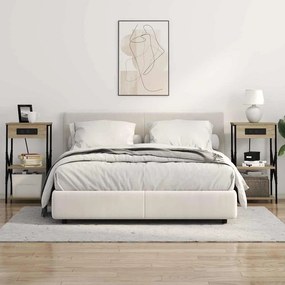 vidaXL Κομοδίνο Δρύς Sonoma 41 x 31 x 76 εκ. Επεξεργασμένο ξύλο