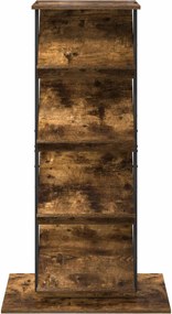 vidaXL Ράφι Περιοδικών Καπνιστό Δρύς 68 x 40 x 123.5 εκ.