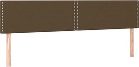vidaXL Κρεβάτι Boxspring με Στρώμα Σκούρο Καφέ 120x190 εκ Υφασμάτινο