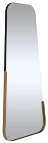 Καθρέπτης Τοίχου Smooth 552NOS2355 60x130cm Black-Gold Aberto Design Mdf,Μέταλλο