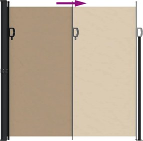 vidaXL Σκίαστρο Πλαϊνό Συρόμενο Taupe 200 x 300 εκ.