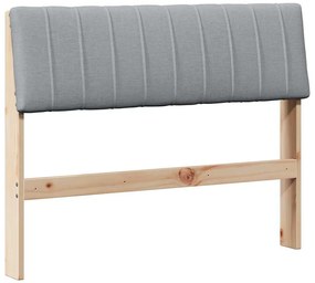 vidaXL Ταπετσαρισμένο κεφαλάρι Ανοιχτό γκρι 100 cm