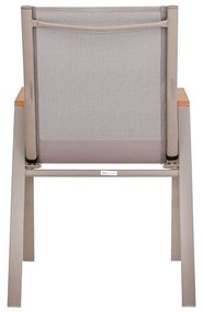 Καρέκλα FL5050 Fylliana Textilene Μπέζ - Γκρί 61x56x90 εκ. 61x56x90 εκ.