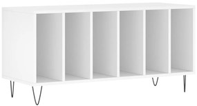 vidaXL Έπιπλο Δίσκων Λευκό 100 x 38 x 48 εκ. από Επεξεργασμένο Ξύλο