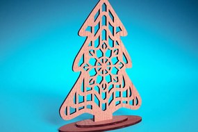 Σετ των 2 Intra απο ξύλο plywood 3mm-4mm πάχος Χριστουγεννιάτικο Στολίδι Μάνταλα με Δίασταση 30x30 cm INTRAFABR-72176717