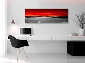 Πίνακας - Crimson Landscape (1 Part) Narrow - 135x45