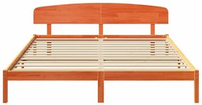 vidaXL Σκελετός Κρεβατιού Καφέ 180 x 200 cm Μασίφ ξύλο πεύκου