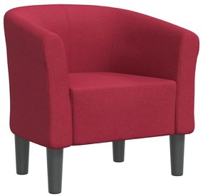 vidaXL Πολυθρόνα Μπάρελ Μπορντό Υφασμάτινη