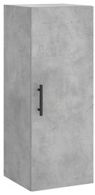 vidaXL Ντουλάπι Γκρι Σκυροδέματος 34,5x34x180 εκ. Επεξεργασμένο Ξύλο