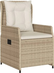 vidaXL Σετ Τραπεζαρίας Κήπου 5 τεμ. Μπεζ Συνθετικό Ρατάν με Μαξιλάρι