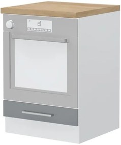 Επιδαπέδιο ντουλάπι φούρνου Hudson R-60-R-Λευκό - Γκρι - 60.00Χ60.00Χ88.00cm