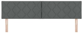 vidaXL Υφασμάτινο Κεφαλάρι Geometric Σκούρο Γκρι 180 cm ύφασμα