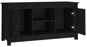 vidaXL Έπιπλο Τηλεόρασης Μαύρο 103x36,5x52 εκ. από Μασίφ Ξύλο Πεύκου