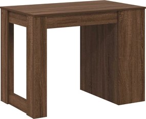 vidaXL Γραφείο με Συρτάρι και Ράφι Καφέ Δρυς 102x62x77,5 εκ.