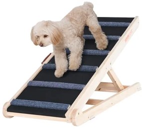 VEVOR Dog Ramp, Folding Pet Ramp for Bed, Adjustable Dog Ramp for Small, Large, Old Dogs &amp; Cats, Wooden Pet Ramp with 41.3&quot; Long Ramp, Adjustable from 13.77&quot; to 25.59&quot;, Suitable for Couch, Sofa, Car