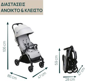 Chicco Καρότσι Μωρού Goody Xplus Pearl Grey για Παιδί έως 22kg