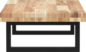 vidaXL Ράφι Νιπτήρα Τοίχου από Ατσάλι / Μασίφ Ξύλο Ακακίας