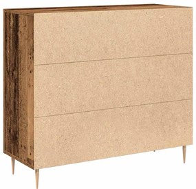 vidaXL Πλαϊνό γραφείο Παλαιό ξύλο 90 x 34 x 80 εκ. Επεξεργασμένο ξύλο
