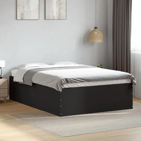 vidaXL Πλαίσιο Κρεβατιού Μαύρο 140x200 εκ. Επεξεργ. Ξύλο