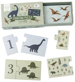 Σετ 10 Παζλ Α Little Lovely Company Dinosaurs PGCPDI02