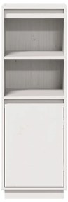 vidaXL Ντουλάπι Ψηλό Λευκό 37 x 34 x 110 εκ. από Μασίφ Ξύλο Πεύκου