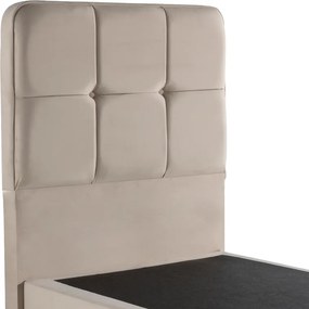 Κρεβάτι μονό Punto pakoworld κρεμ βελούδο 90x200εκ