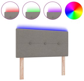 vidaXL LED Κεφαλάρι με Μπουτονιέρα Ταμπά 80 εκ Υφάσματος