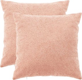 vidaXL Κάλυμμα Μαξιλαριού 2 pcs HEERLEN Ροζ 60 x 60 cm Μπουκλέ