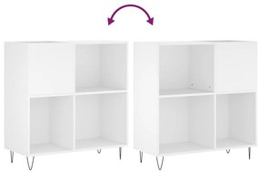 vidaXL Έπιπλο Δίσκων Λευκό 84,5 x 38 x 89 εκ. από Επεξεργασμένο Ξύλο
