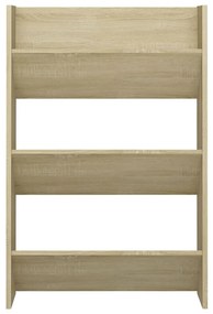 vidaXL Παπουτσοθήκη Τοίχου Sonoma Δρυς 60x18x90 εκ. Μοριοσανίδα