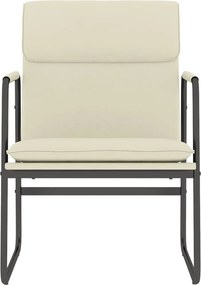 vidaXL Πολυθρόνα Κρεμ 55 x 64 x 80 εκ. από Συνθετικό Δέρμα