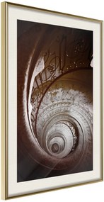 Αφίσα - Winding Staircase - 30x45 - Χρυσό - Με πασπαρτού