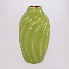 Βάζο Κεραμικό 752-20183 14x14x24,5cm Green-Gold Estheti Home Ceramic